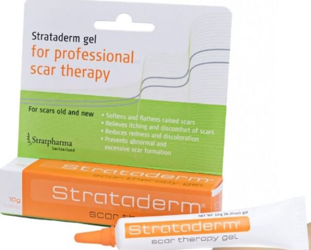 Thuốc trị sẹo Strataderm được sản xuất tại Thụy Sỹ